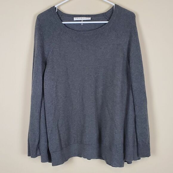 Trina Turk Dark Gray Sweater Capelet Size Large - Picture 1 of 8